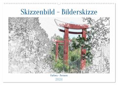 Skizzenbilder - Bilderskizzen (Wandkalender 2024 DIN A2 quer), CALVENDO Monatskalender
