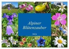 Alpiner Blütenzauber (Wandkalender 2024 DIN A2 quer), CALVENDO Monatskalender - Bucher, Leo