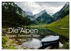 Alpen (Schweiz, Österreich, Italien) (Tischkalender 2024 DIN A5 quer), CALVENDO Monatskalender
