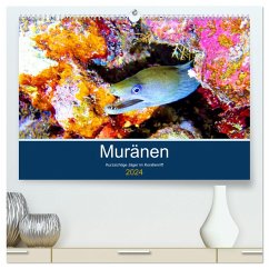 Muränen - Kurzsichtige Jäger im Korallenriff (hochwertiger Premium Wandkalender 2024 DIN A2 quer), Kunstdruck in Hochglanz - Heß, Andrea