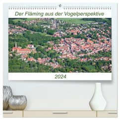 Der Fläming aus der Vogelperspektive (hochwertiger Premium Wandkalender 2024 DIN A2 quer), Kunstdruck in Hochglanz