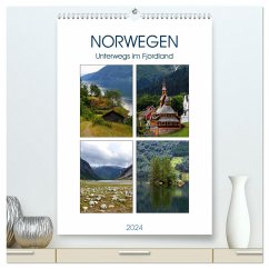 Norwegen - Unterwegs im Fjordland (hochwertiger Premium Wandkalender 2024 DIN A2 hoch), Kunstdruck in Hochglanz - Seidl, Helene