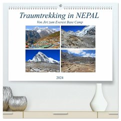Traumtrekking in NEPAL, von Jiri zum Everest Base Camp (hochwertiger Premium Wandkalender 2024 DIN A2 quer), Kunstdruck in Hochglanz