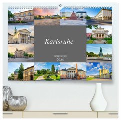 Karlsruhe Impressionen (hochwertiger Premium Wandkalender 2024 DIN A2 quer), Kunstdruck in Hochglanz