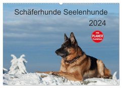 Schäferhunde Seelenhunde (Wandkalender 2024 DIN A2 quer), CALVENDO Monatskalender - Schiller, Petra