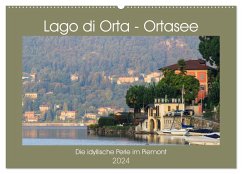 Lago di Orta - Ortasee (Wandkalender 2024 DIN A2 quer), CALVENDO Monatskalender