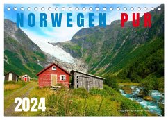Norwegen PUR (Tischkalender 2024 DIN A5 quer), CALVENDO Monatskalender - Prescher, Werner
