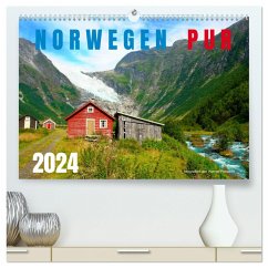 Norwegen PUR (hochwertiger Premium Wandkalender 2024 DIN A2 quer), Kunstdruck in Hochglanz