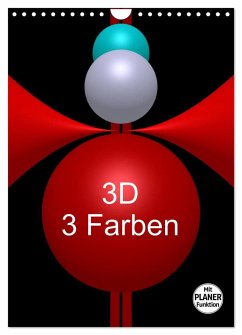 3D - 3 Farben (Wandkalender 2024 DIN A4 hoch), CALVENDO Monatskalender