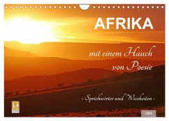 AFRIKA mit einem Hauch von Poesie (Wandkalender 2024 DIN A4 quer), CALVENDO Monatskalender