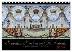 Kapellen, Kirchen und Kathedralen 2024 (Wandkalender 2024 DIN A3 quer), CALVENDO Monatskalender - Christen, Ernst