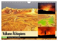 Vulkane Äthiopiens - Erta Ale und Dallol (Wandkalender 2024 DIN A4 quer), CALVENDO Monatskalender