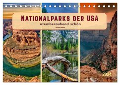 Nationalparks der USA - atemberaubend schön (Tischkalender 2024 DIN A5 quer), CALVENDO Monatskalender - Roder, Peter