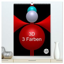 3D - 3 Farben (hochwertiger Premium Wandkalender 2024 DIN A2 hoch), Kunstdruck in Hochglanz - Bild, Issa
