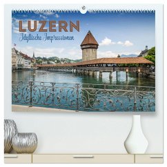 LUZERN Idyllische Impressionen (hochwertiger Premium Wandkalender 2024 DIN A2 quer), Kunstdruck in Hochglanz
