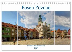 Posen Poznan - Bunte und strahlende Akzente (Wandkalender 2024 DIN A4 quer), CALVENDO Monatskalender - Michalzik, Paul