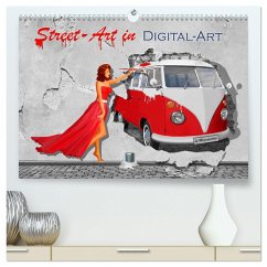 Street-Art in Digital-Art by Mausopardia (hochwertiger Premium Wandkalender 2024 DIN A2 quer), Kunstdruck in Hochglanz