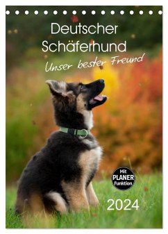 Deutscher Schäferhund - unser bester Freund (Tischkalender 2024 DIN A5 hoch), CALVENDO Monatskalender