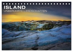 Island - Unberührte Landschaften (Tischkalender 2024 DIN A5 quer), CALVENDO Monatskalender