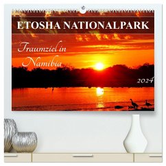 ETOSHA NATIONALPARK Traumziel in Namibia (hochwertiger Premium Wandkalender 2024 DIN A2 quer), Kunstdruck in Hochglanz - Woyke, Wibke