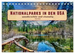 Nationalparks in den USA - wunderschön und einmalig (Tischkalender 2024 DIN A5 quer), CALVENDO Monatskalender