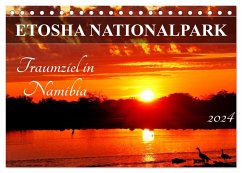 ETOSHA NATIONALPARK Traumziel in Namibia (Tischkalender 2024 DIN A5 quer), CALVENDO Monatskalender