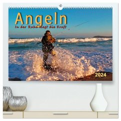 Angeln, in der Ruhe liegt die Kraft (hochwertiger Premium Wandkalender 2024 DIN A2 quer), Kunstdruck in Hochglanz - Roder, Peter