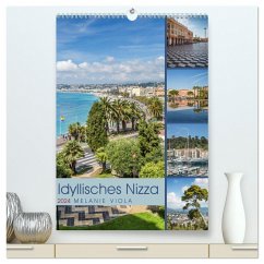Idyllisches Nizza (hochwertiger Premium Wandkalender 2024 DIN A2 hoch), Kunstdruck in Hochglanz