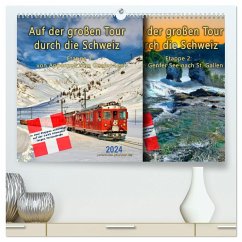 Auf der großen Tour durch die Schweiz, Etappe 1, Appenzell zum Genfer See (hochwertiger Premium Wandkalender 2024 DIN A2 quer), Kunstdruck in Hochglanz