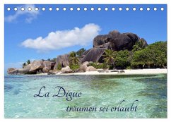 La Digue, träumen sei erlaubt (Tischkalender 2024 DIN A5 quer), CALVENDO Monatskalender