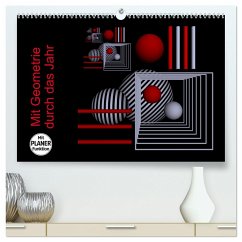 Mit Geometrie durch das Jahr (hochwertiger Premium Wandkalender 2024 DIN A2 quer), Kunstdruck in Hochglanz