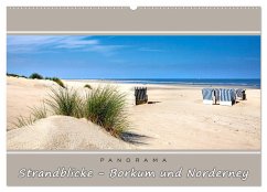 Strandblicke Borkum und Norderney (Wandkalender 2024 DIN A2 quer), CALVENDO Monatskalender