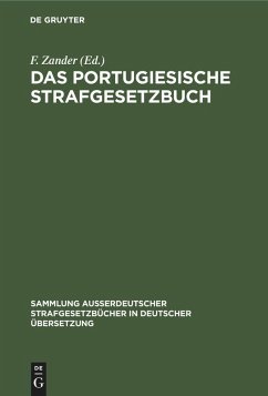 Cover Das portugiesische Strafgesetzbuch (eBook, PDF)