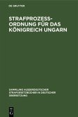 Strafprozess-Ordnung für das Königreich Ungarn (eBook, PDF)