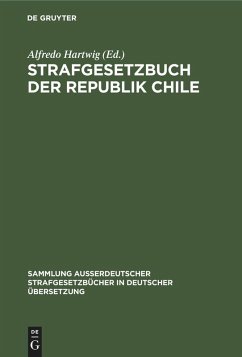 Cover Strafgesetzbuch der Republik Chile (eBook, PDF)