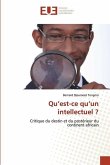 Qu¿est-ce qu¿un intellectuel ?