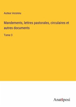 Cover Mandements, lettres pastorales, circulaires et autres documents