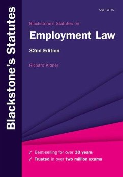 Blackstone's Statutes on Employment Law - Kidner, Richard