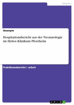 Hospitationsbericht aus der Neonatologie im Helios Klinikum Pforzheim (eBook, PDF)