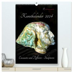 Kunstkalender 2024 - Encaustic und Tuffstein - Skulpturen (hochwertiger Premium Wandkalender 2024 DIN A2 hoch), Kunstdruck in Hochglanz