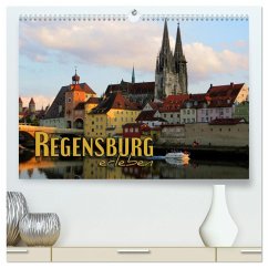 Regensburg erleben (hochwertiger Premium Wandkalender 2024 DIN A2 quer), Kunstdruck in Hochglanz