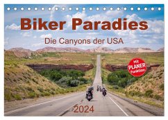 Biker Paradies - Die Canyons der USA (Tischkalender 2024 DIN A5 quer), CALVENDO Monatskalender