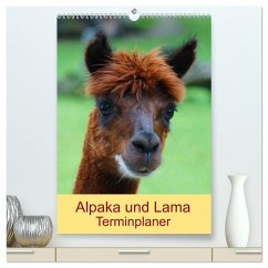 Alpaka und Lama Terminplaner (hochwertiger Premium Wandkalender 2024 DIN A2 hoch), Kunstdruck in Hochglanz