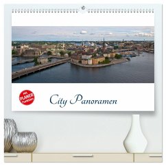 City - Panoramen (hochwertiger Premium Wandkalender 2024 DIN A2 quer), Kunstdruck in Hochglanz