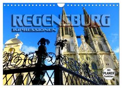 REGENSBURG - Impressionen (Wandkalender 2024 DIN A4 quer), CALVENDO Monatskalender