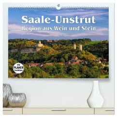 Saale-Unstrut - Region aus Wein und Stein (hochwertiger Premium Wandkalender 2024 DIN A2 quer), Kunstdruck in Hochglanz - LianeM