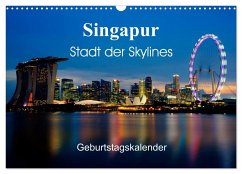 Singapur Stadt der Skylines (Wandkalender 2024 DIN A3 quer), CALVENDO Monatskalender