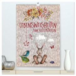 Lebensweisheiten zum Reflektieren (hochwertiger Premium Wandkalender 2024 DIN A2 hoch), Kunstdruck in Hochglanz - Viola, Melanie