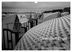 Ostseebad Zingst - Impressionen in Schwarz-Weiß (Wandkalender 2024 DIN A3 quer), CALVENDO Monatskalender - Becker, Frank