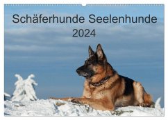 Schäferhunde Seelenhunde (Wandkalender 2024 DIN A2 quer), CALVENDO Monatskalender